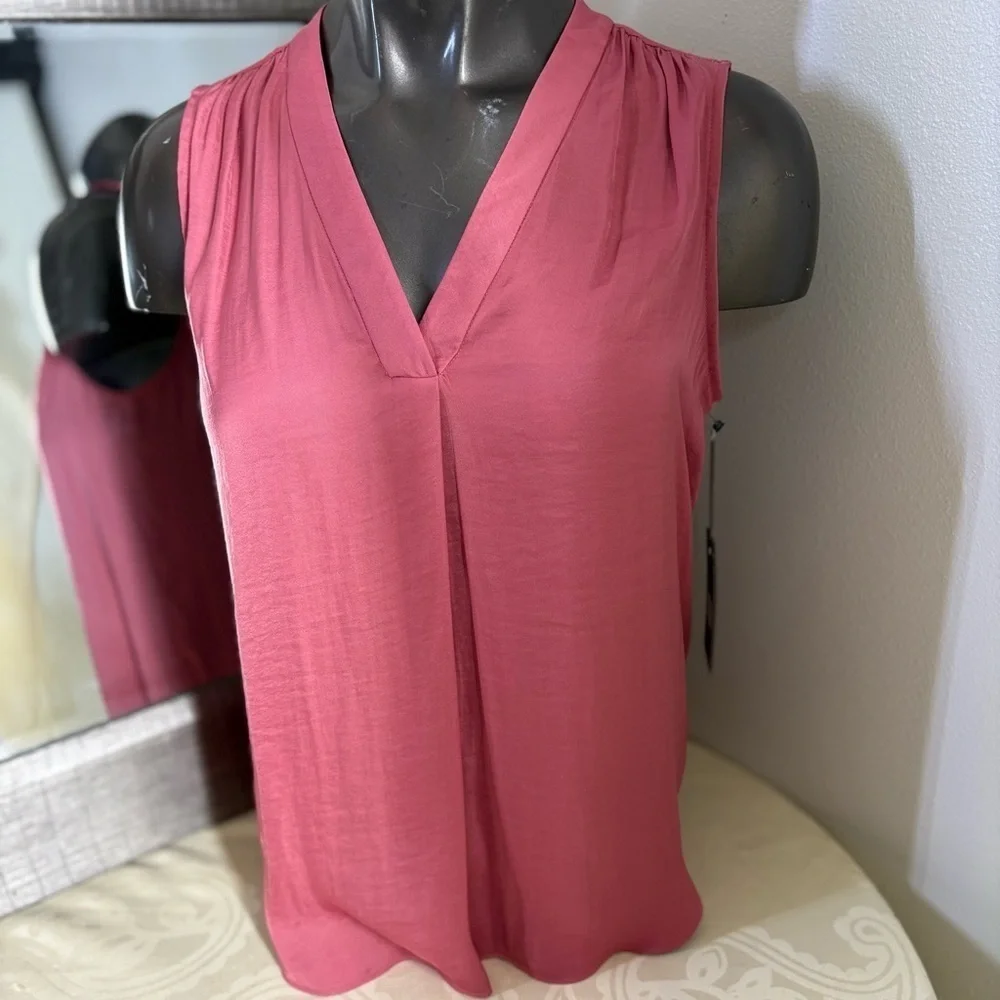 Vince Camuto Orange Sleeveless Relaxed Blouse